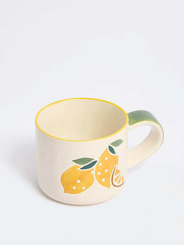 Westside Home Yellow Lemon Design Mug