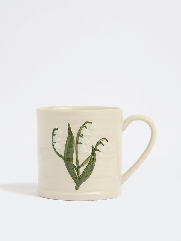 Westside Home Green Tulip Embossed Mug