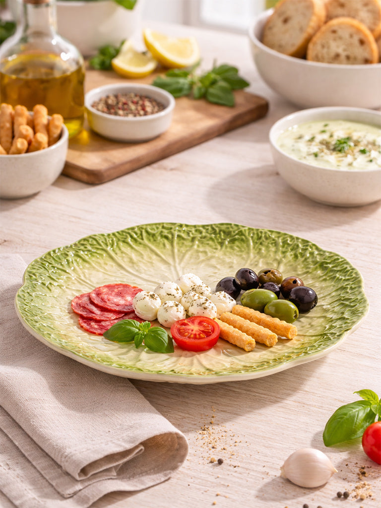 Westside Home Green Lettuce Side Plate - Large