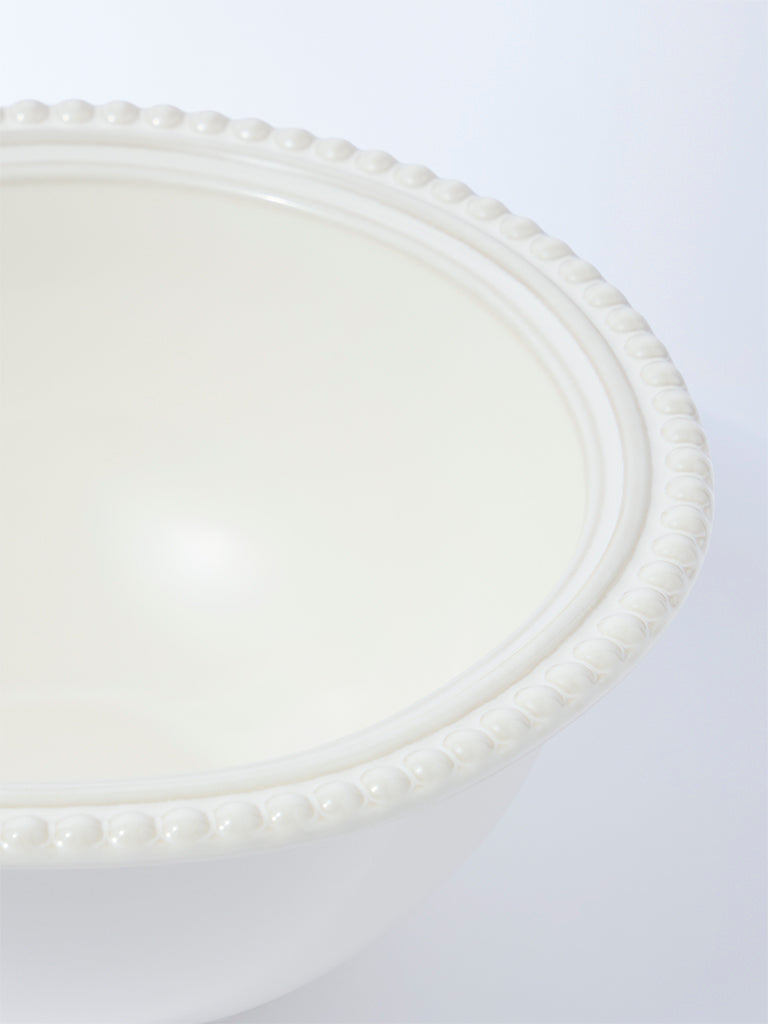 Westside Home White Beaded Bowl