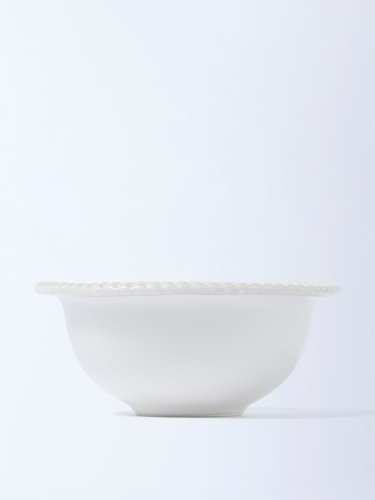 Westside Home White Beaded Bowl