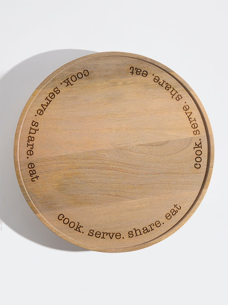Westside Home Brown Text Design Lazy Susan
