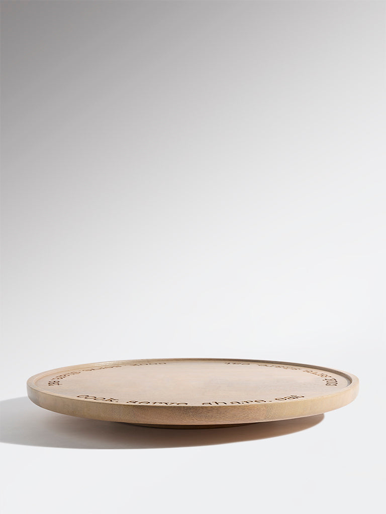Westside Home Brown Text Design Lazy Susan