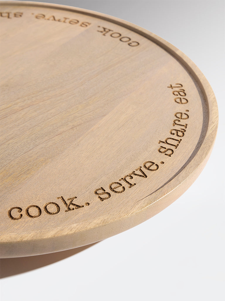 Westside Home Brown Text Design Lazy Susan