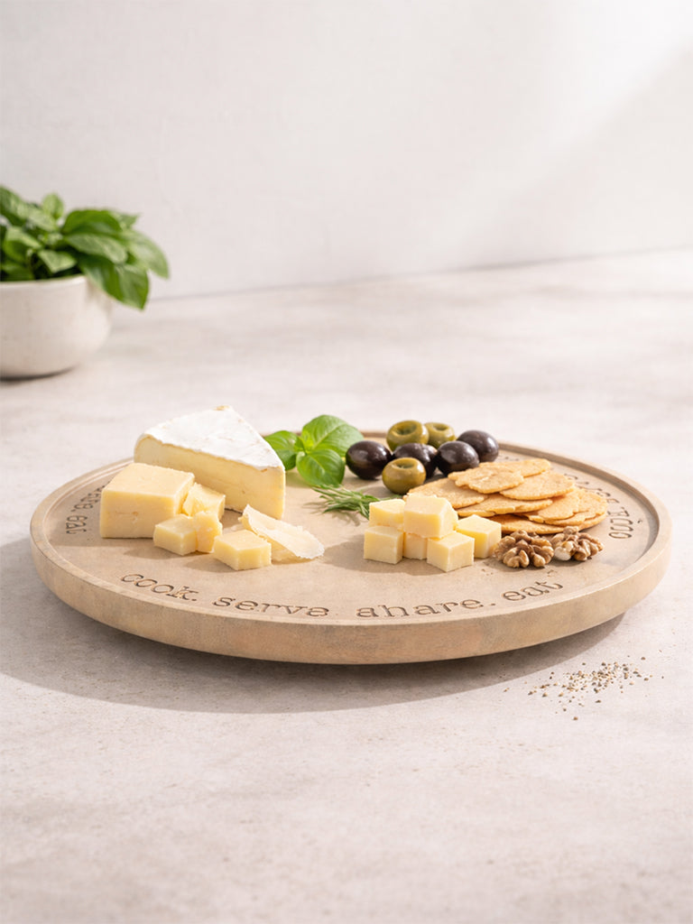 Westside Home Brown Text Design Lazy Susan