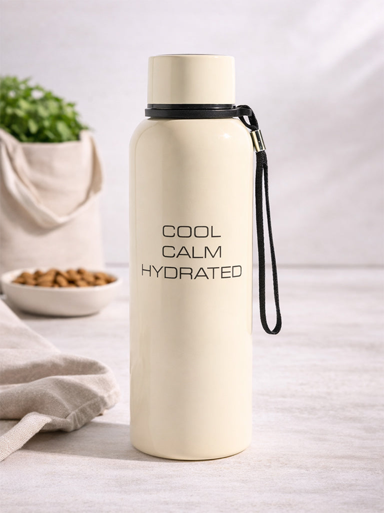 Westside Home Ivory Text Design Water Bottle - 500ML