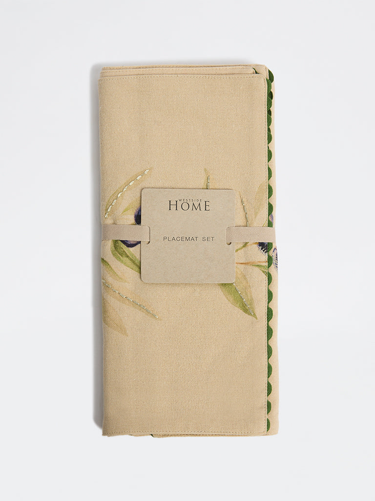 Westside Home Multicolor Botanical Pattern Placemats (Set of 4)