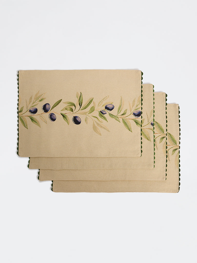 Westside Home Multicolor Botanical Pattern Placemats (Set of 4)