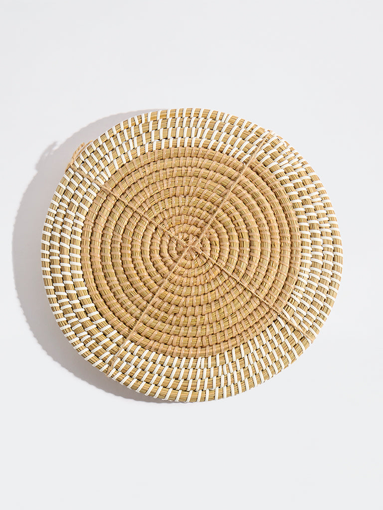 Westside Home Beige Braided Placemats (Set of 2)