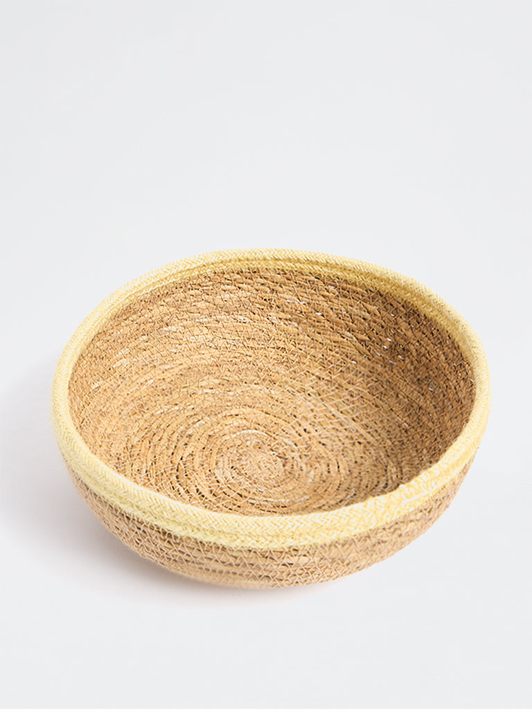 Westside Home Multicolour Woven-Textured Round Baskets (Set of 3)