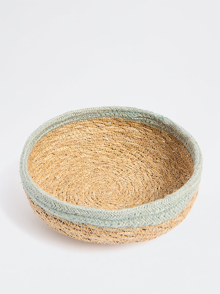 Westside Home Multicolour Woven-Textured Round Baskets (Set of 3)