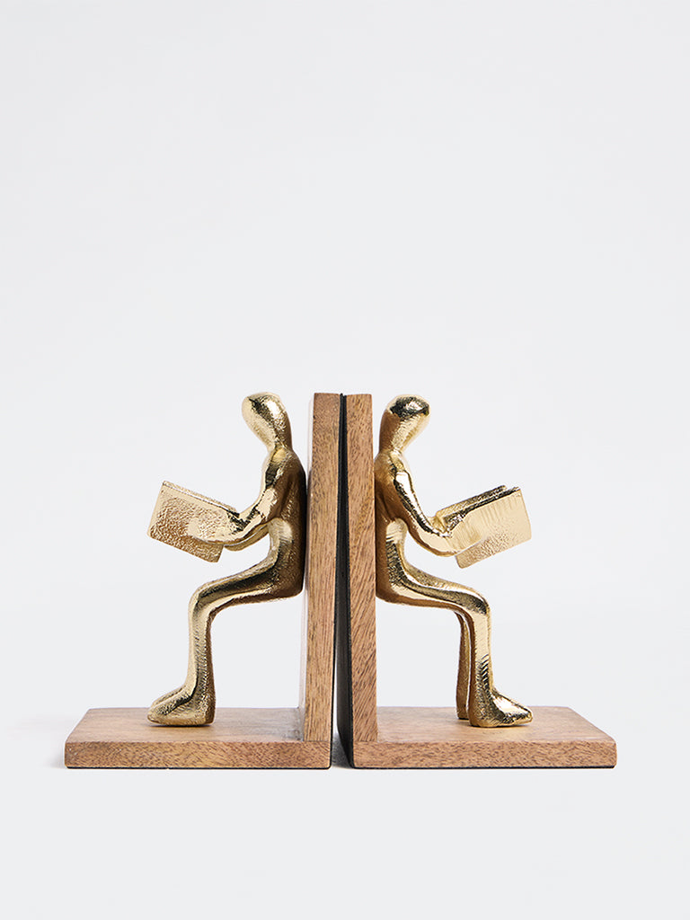 Westside Home Gold Reading Book Ends
