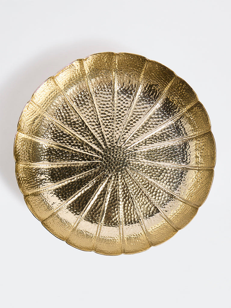 Westside Home Gold Hammered Textured Tray