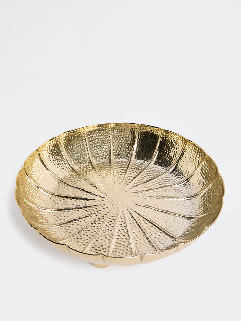 Westside Home Gold Hammered Textured Tray