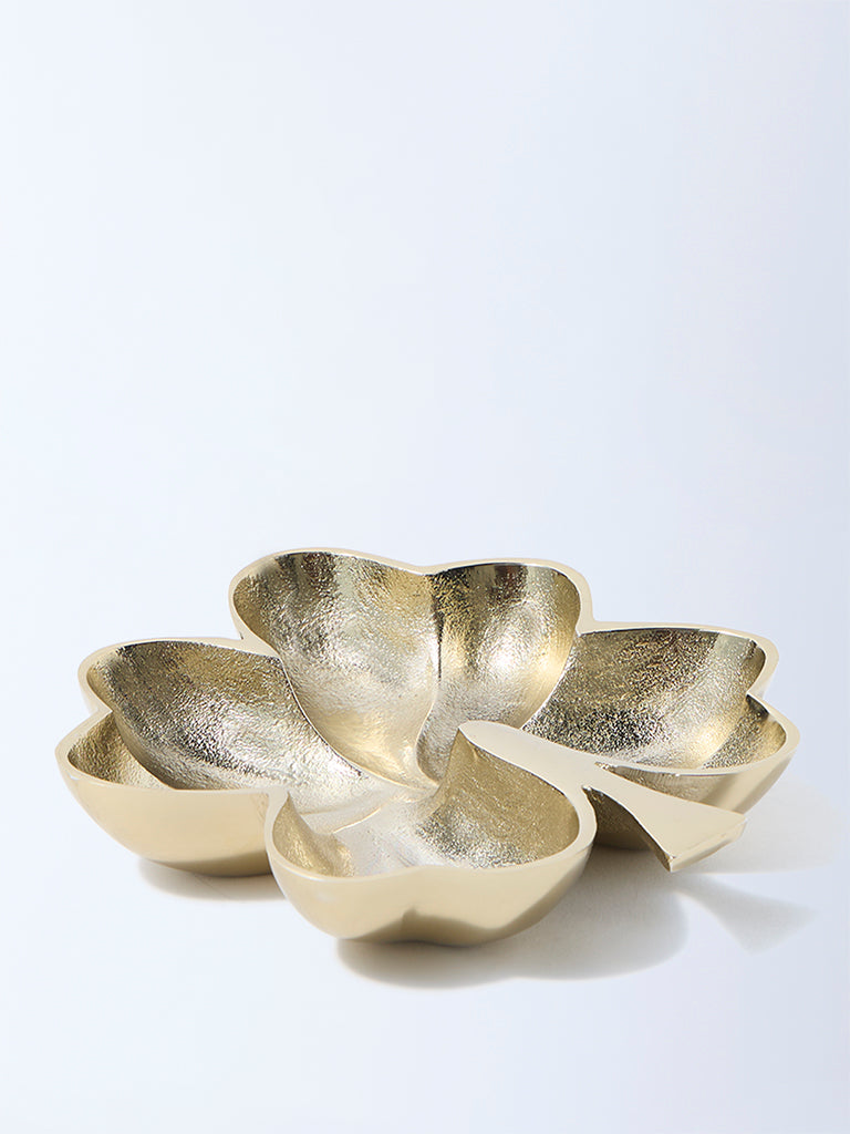 Westside Home Gold Metal Clove Trinket Tray