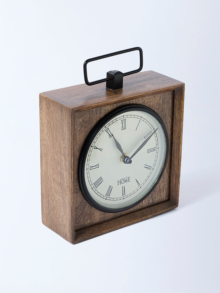 Westside Home Brown Wooden Clock