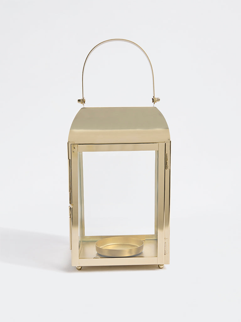 Westside Home Gold Pillar Lantern - Small