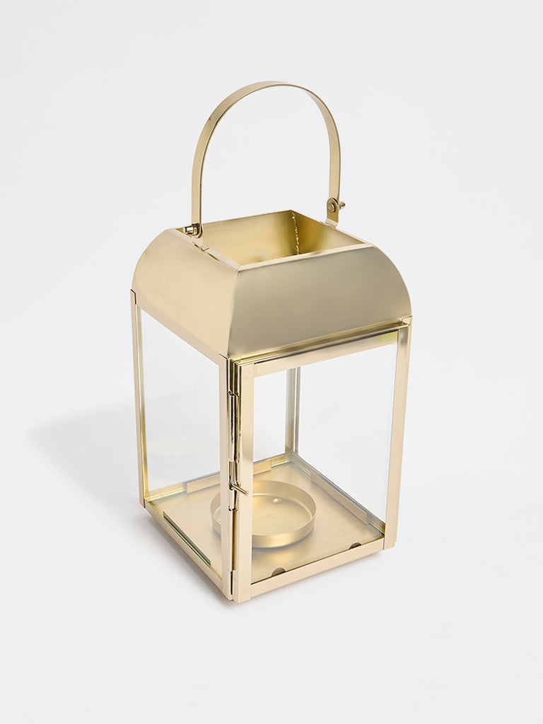Westside Home Gold Pillar Lantern - Small