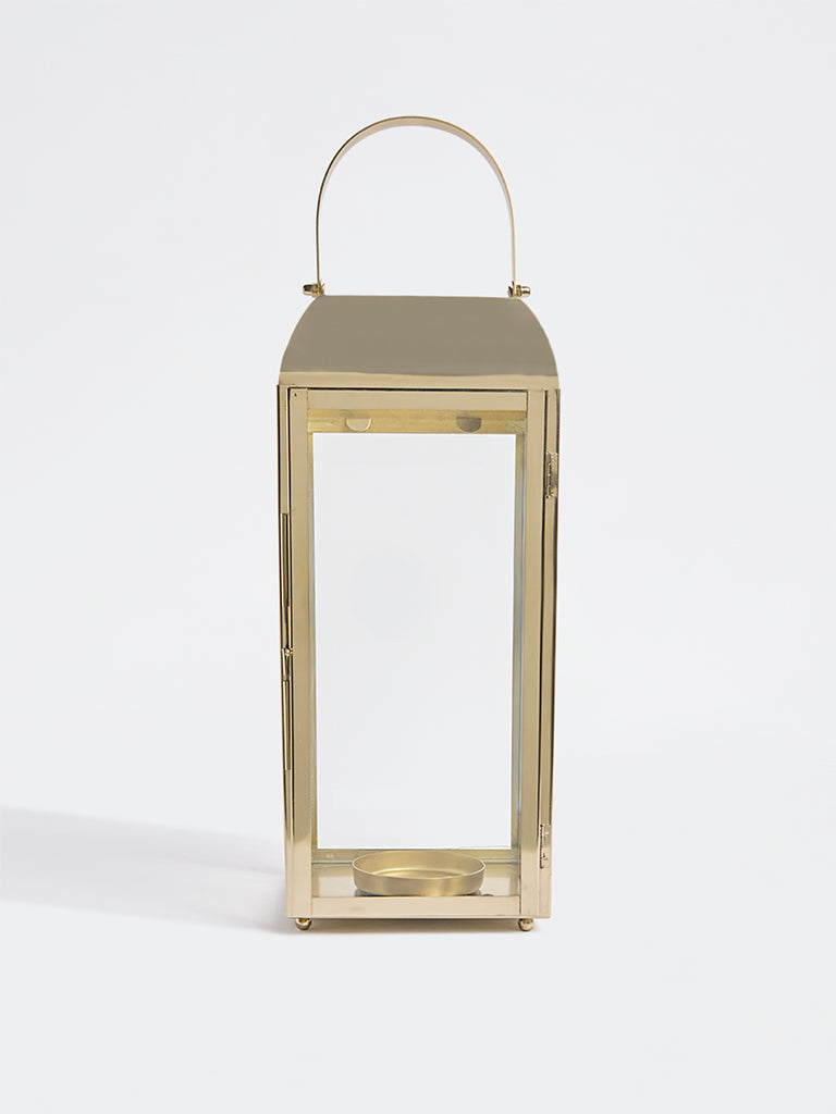 Westside Home Gold Pillar Lantern - Large