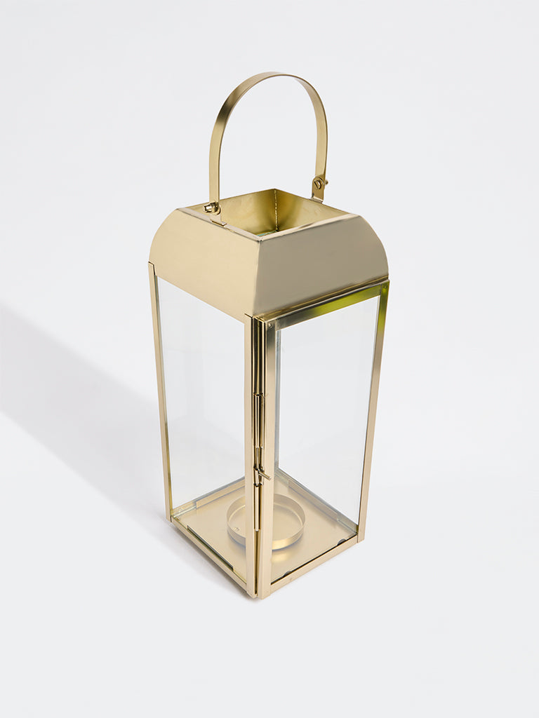 Westside Home Gold Pillar Lantern - Large