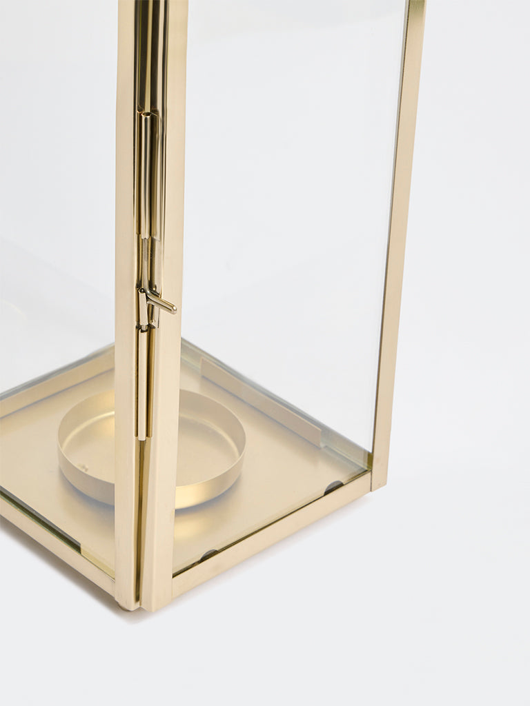 Westside Home Gold Pillar Lantern - Large