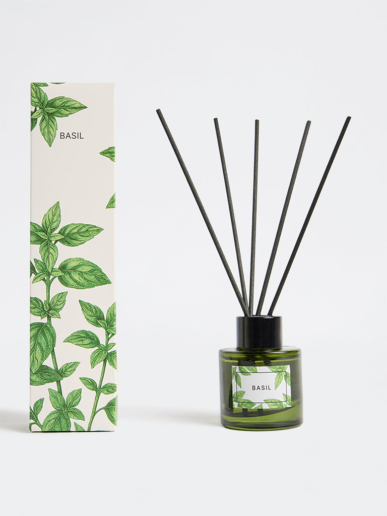 Westside Home Basil Fragrance Diffuser with Five Reed Sticks