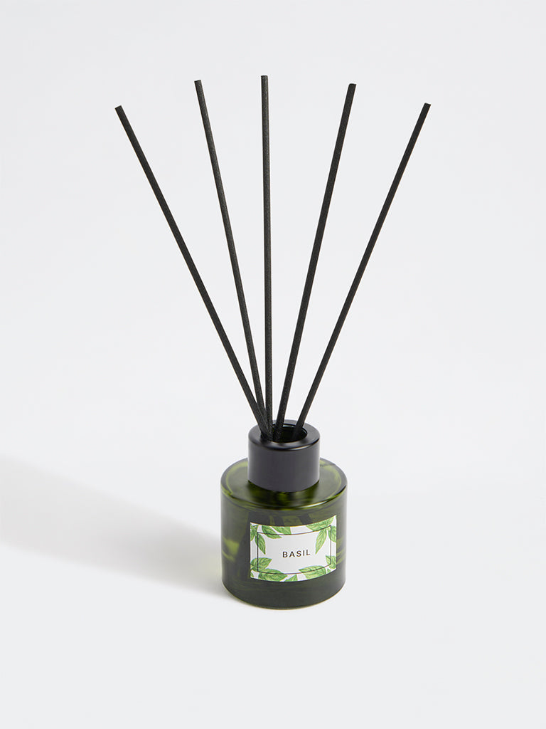 Westside Home Basil Fragrance Diffuser with Five Reed Sticks