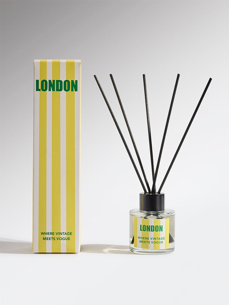 Westside Home Yellow London Fragrance Diffuser with Five Reed Sticks