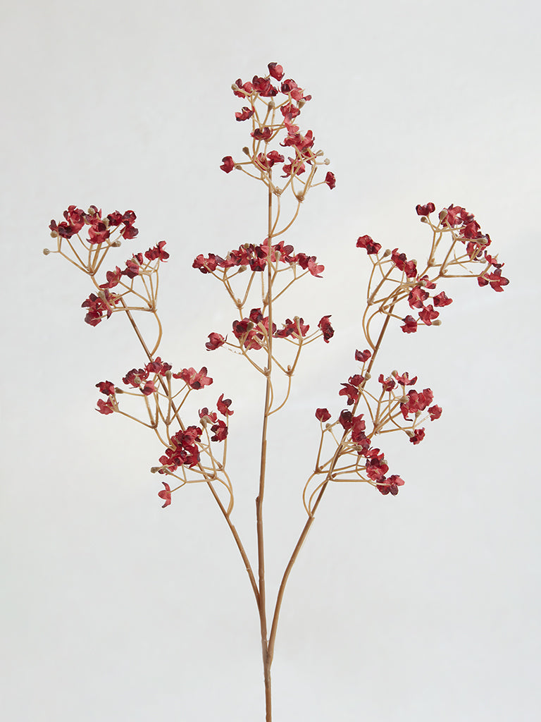 Westside Home Dark Red Gypsophilia Artificial Flower