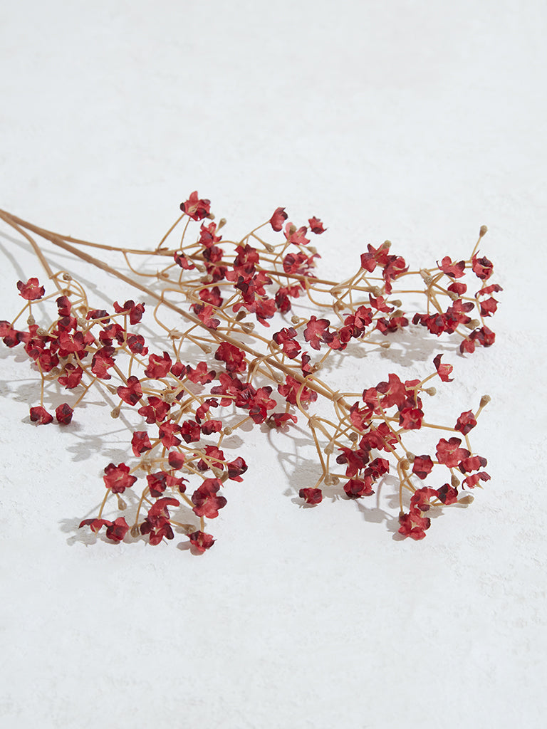 Westside Home Dark Red Gypsophilia Artificial Flower