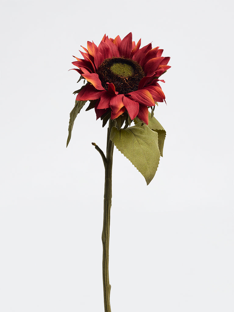 Westside Home Dark Orange Artificial Sunflower Plant