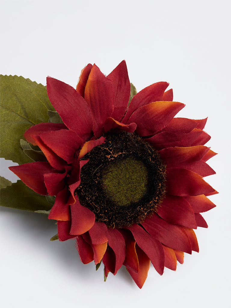 Westside Home Dark Orange Artificial Sunflower Plant