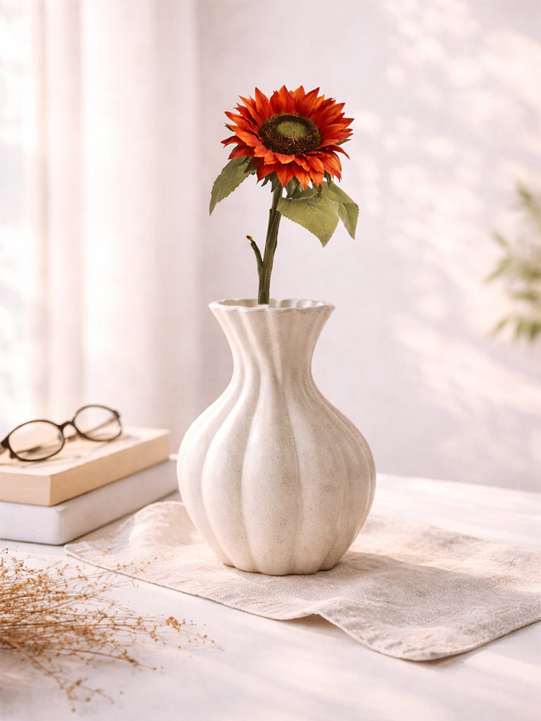 Westside Home Dark Orange Artificial Sunflower Plant