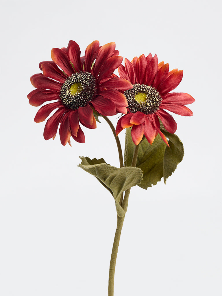 Westside Home Dark Orange Artificial Sunflower Plant