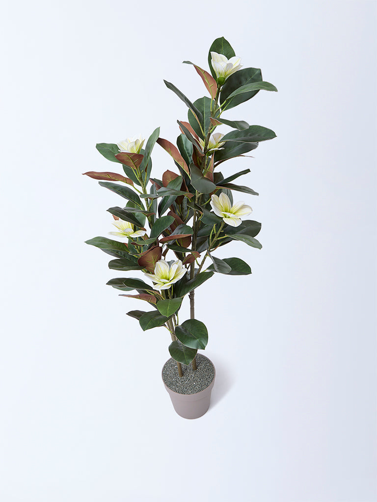 Westside Home Green Artificial Magnolia Plant