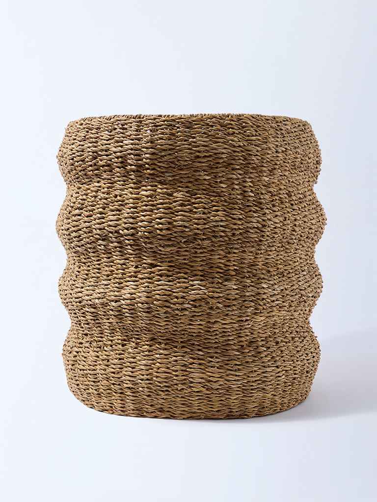 Westside Home Brown Seagrass Wired Planter - Large