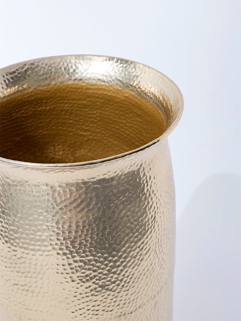 Westside Home Gold Hammered Textured Floor Vase