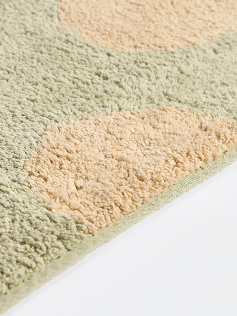 Westside Home Sage Polka Dots Bath Mat