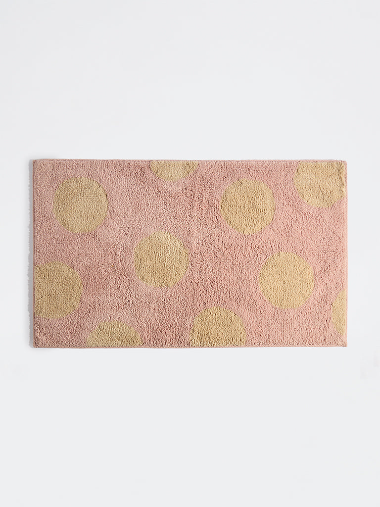 Westside Home Pink Polka Dots Bath Mat