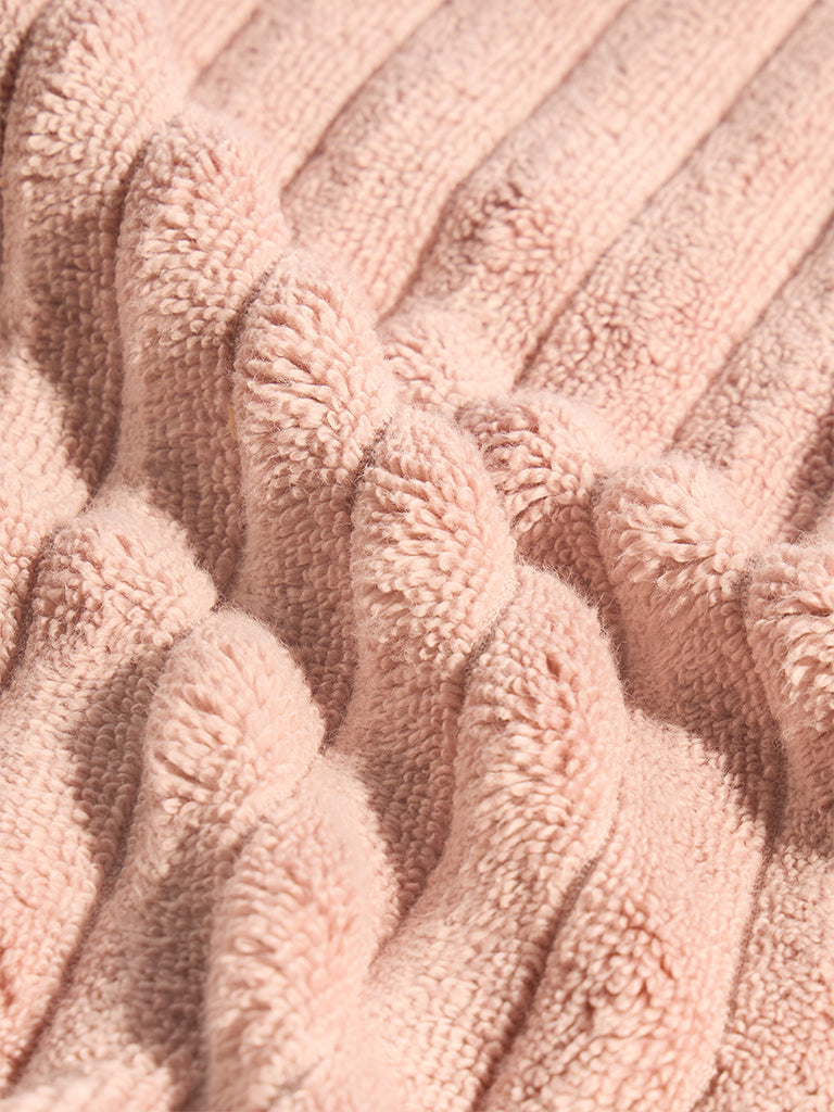 Westside Home Pink Self-Striped Hand Towel