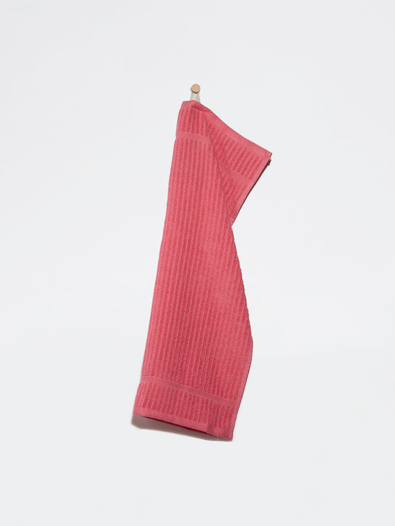 Westside Home Pink Self-Striped Hand Towel
