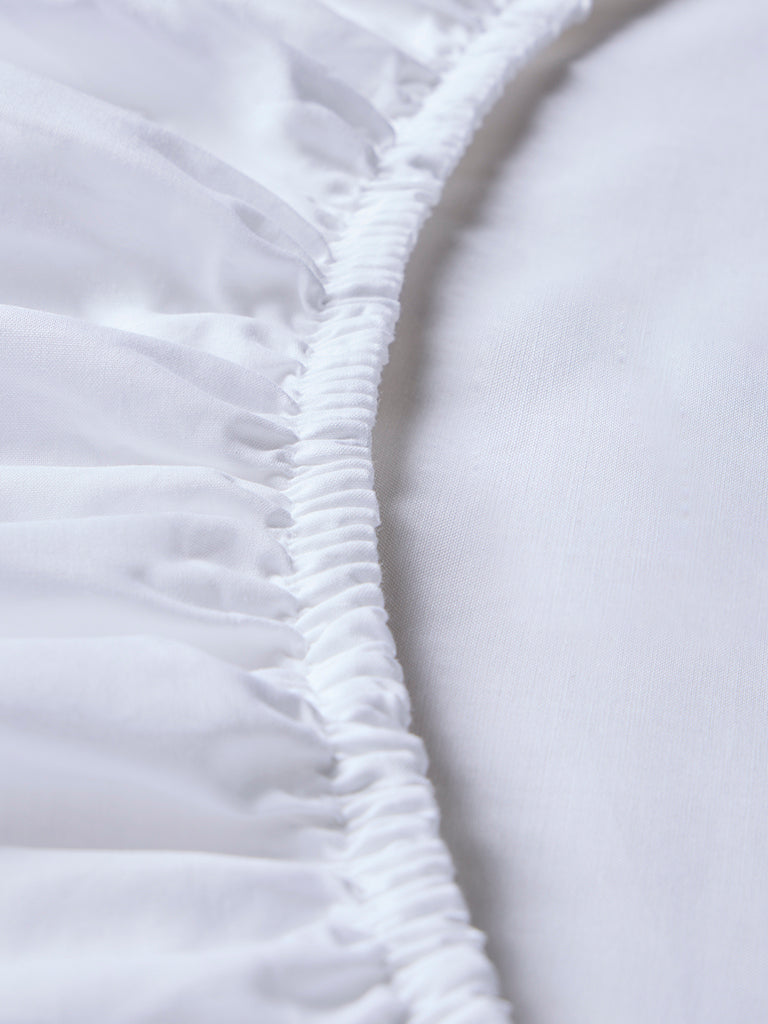Westside Home White Solid Queen Bed Sheet Set