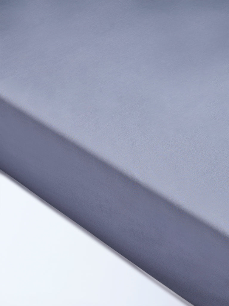 Westside Home Dusty Blue Solid Queen Bed Sheet Set