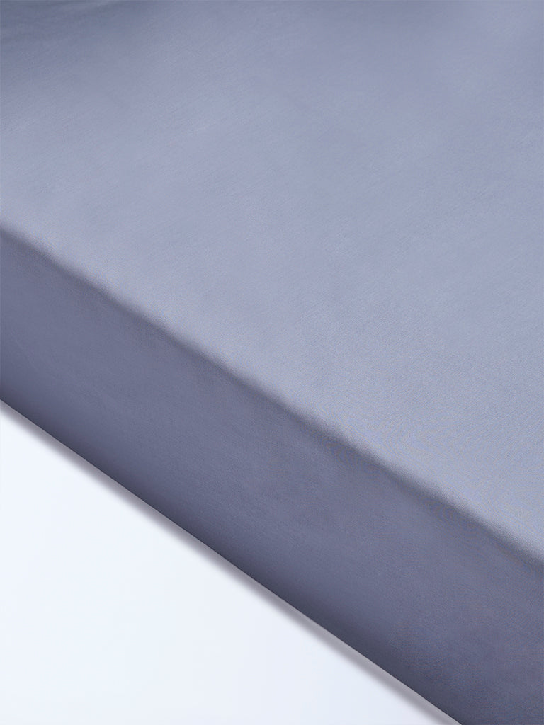 Westside Home Dusty Blue Solid Queen Bed Sheet Set