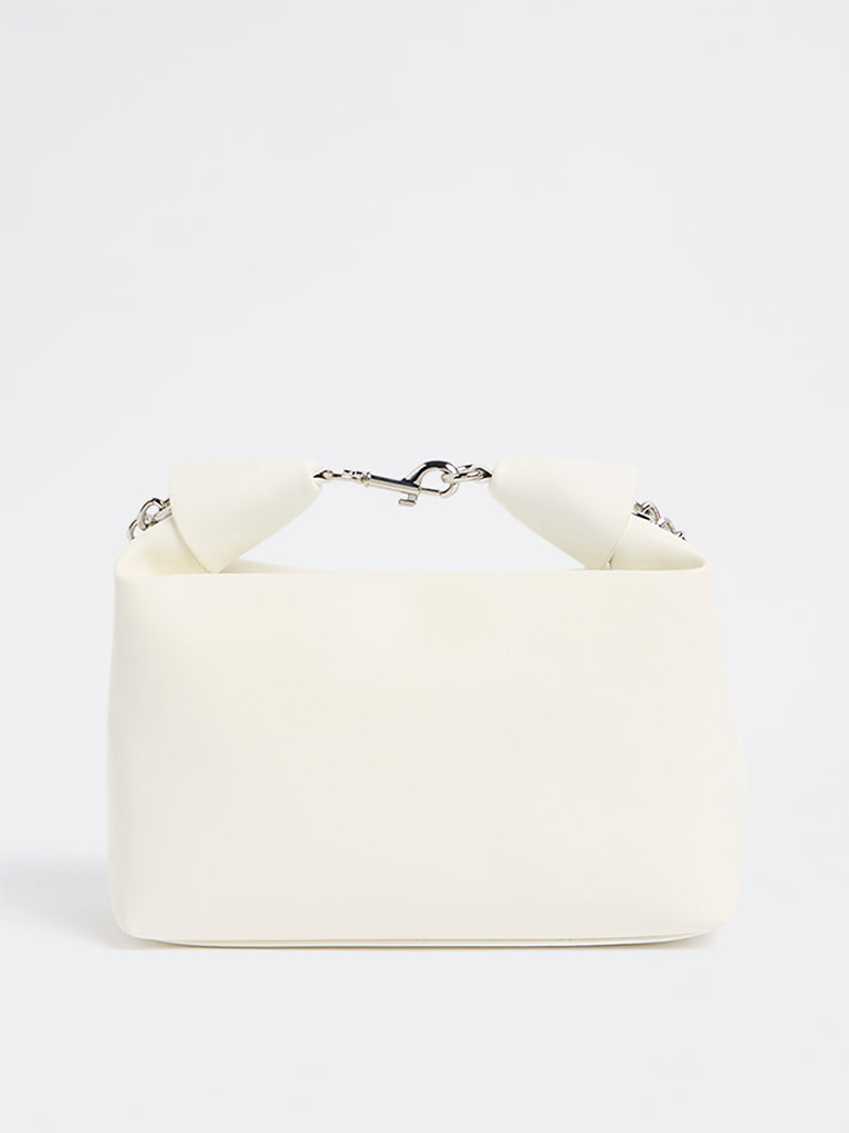 Westside White Top Handle Bag