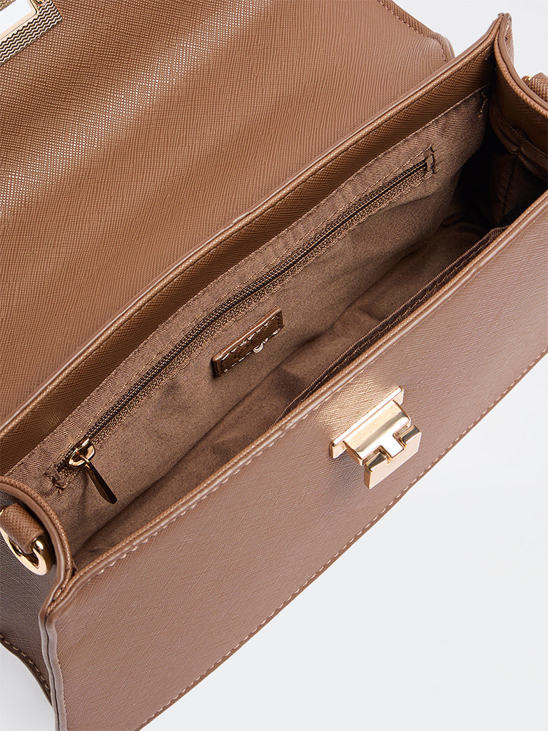 Westside Brown Satchel Bag with Sling