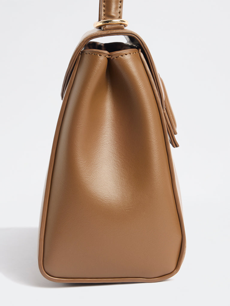 Westside Brown Satchel Bag with Sling