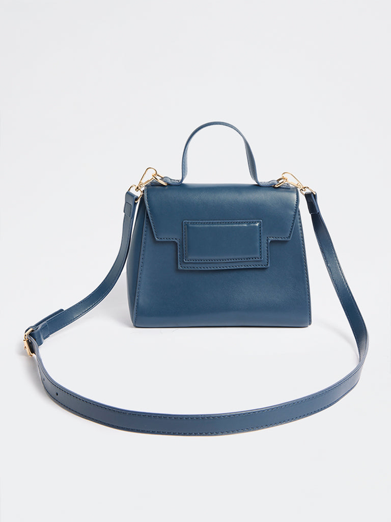 Westside Navy Satchel Bag with Sling