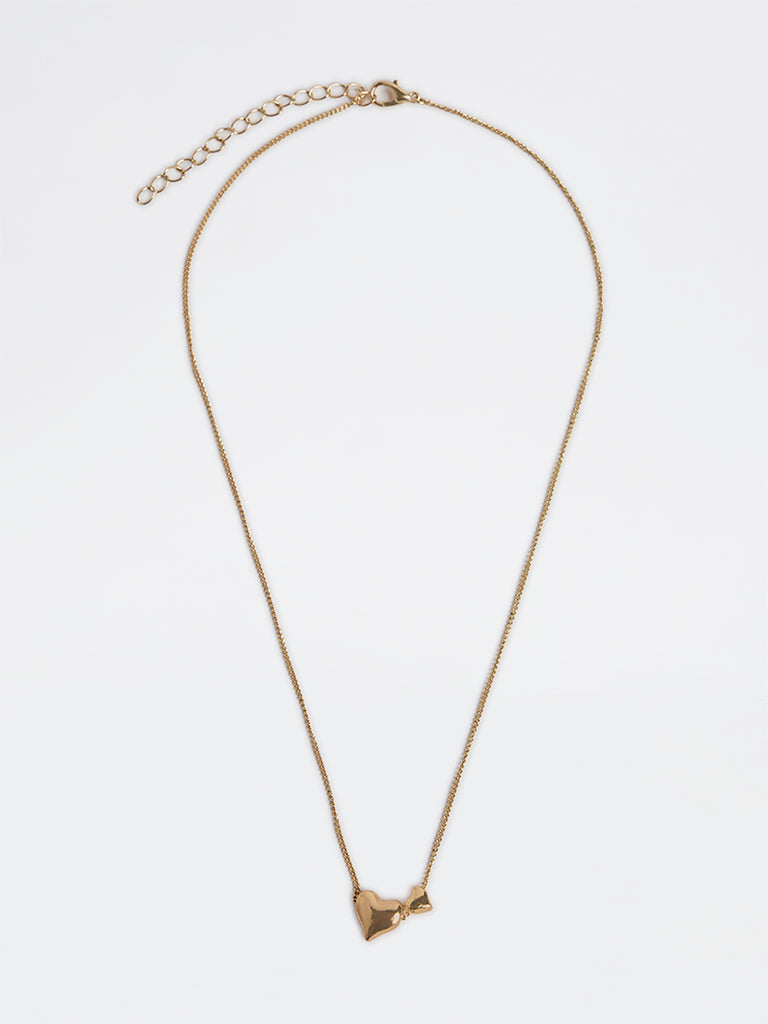 Westside Accessories Gold Heart Pendant Necklace