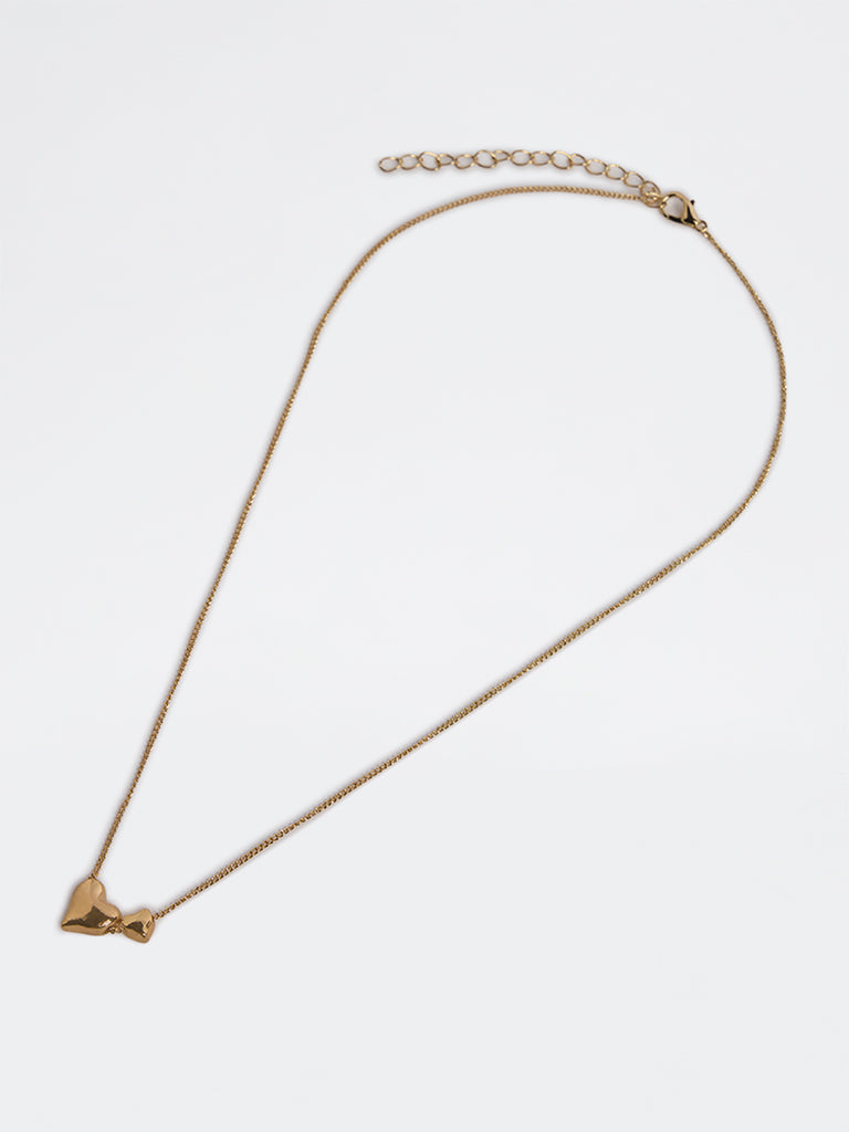 Westside Accessories Gold Heart Pendant Necklace